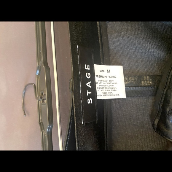 Frankie Shop Vegan Leather Pants with belt, jogger style - Picture 5 of 7